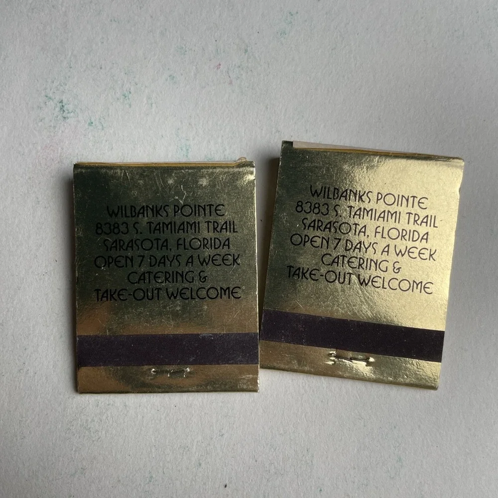 Vintage Matchbook Hunan Pavilion Chinese Restaurant Sarasota Fl Matches Lot of 2